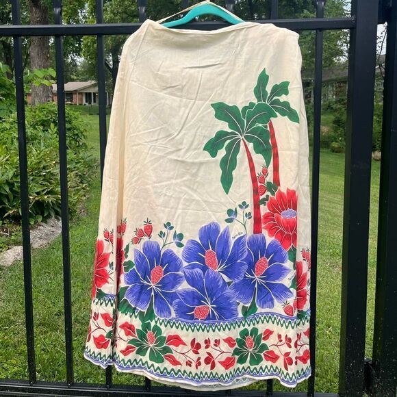 FARM Rio Satin Slip Floral Midi Skirt NWT - Picture 4 of 10